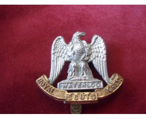 2nd Dragoon Guards (The Scots Greys) Officers Ranks Cavalry Field-Service Cap Badge (Bi-metal, gilt), slider. K&amp;K: 752-2n