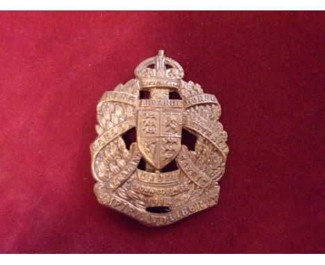 2nd King Edward's Horse Cap Badge, unit raised during the Great War (Gilding-metal) Slider, K&amp;K: 1134