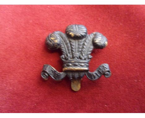 15th County of London Battalion (Prince of Wales's Own Civil Service Rifles) Officers Cap Badge (Blackened-brass), slider. K&
