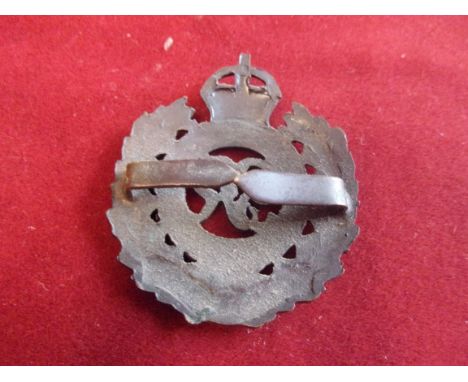 Royal Corps of Engineers WWII Officers Cap Badge (Bronze), tab fitting. K&amp;K: 1941