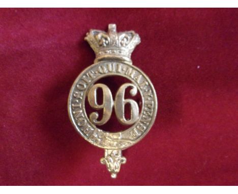 96th Regiment of Foot (Later became 2nd Battalion Manchester Regt) Glengarry and pre-Territorial era 1874-1881 Badge, (Brass)