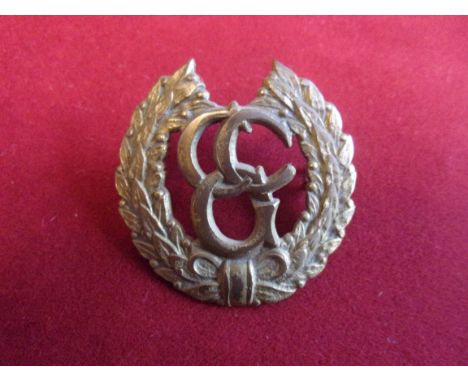 Control Commission Germany: Police Cap Badge (Gilding-metal), two lugs. K&amp;K: 2184