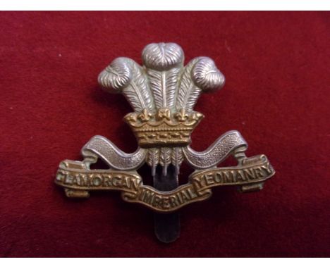 Glamorgan Imperial Yeomanry Cap Badge (Bi-metal), slider, sealed 19th May 1903. K&amp;K: 1356