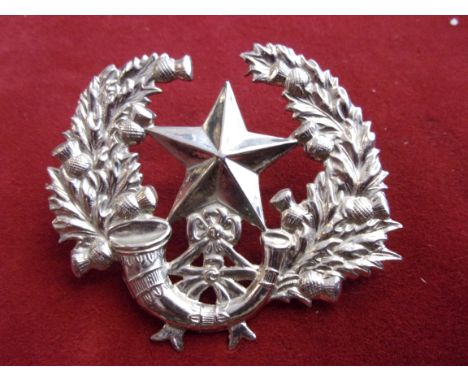 2nd Battalion Cameronians Scottish Rifles Other Ranks Glengarry badge (White-metal), two lugs. K&amp;K: 1939