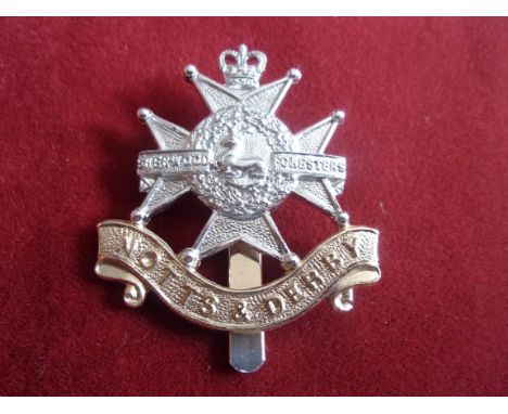 The Sherwood Foresters (Nottinghamshire and Derbyshire Regiment) EIIR Cap Badge (Anodised), slider and made J.R. Gaunt. K&amp