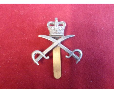 Army Physical Training Staff Forage EIIR Cap Badge (White-metal), slider. K&amp;K: 2155