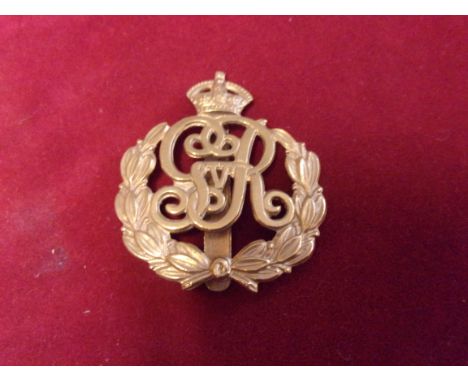 Military Provost Staff Corps WWI Onward Forage Cap Badge (Brass), slider. K&amp;K: 1054