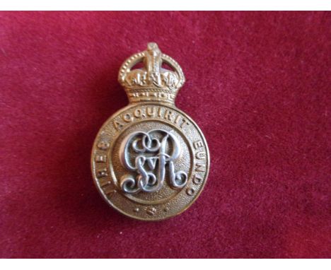Royal Military College Officer-Cadets' Geo V Cap Badge (Bi-metal), slider. K&amp;K: 1075