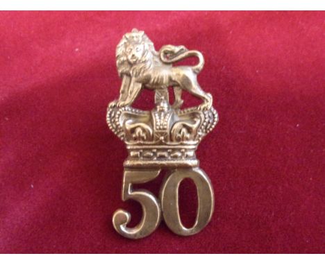 50th Queen's Own Regiment of Foot (Became The Queen's Own (Royal West Kent Regt)  Glengarry badge of the Pre-Territorial era 