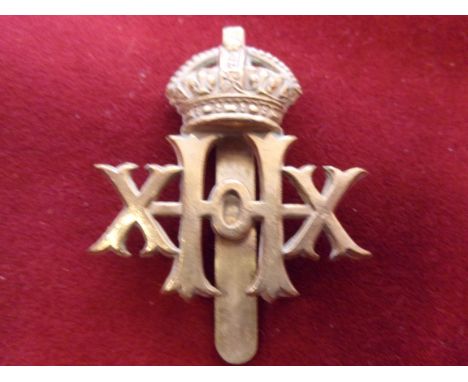 20th Hussars Cap Badge (Gilding-metal), slider. K&amp;K: 793 -15th (The King's) Hussars EIIR Cap Badge (Bi-metal), slider rep