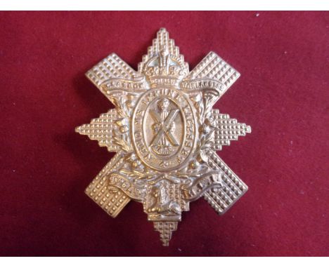 9th (Glasgow Highland) Battalion WWI Other Ranks Glengarry Cap Badge (Brass), two lugs. K&amp;K: 1751