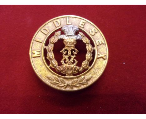 Middlesex Regiment (The Duke of Cambridge's Own) Victorian Other Ranks Helmet Plate Centre 1881-1901 (Bi-metal construction) 