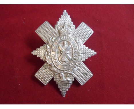 The Black Watch (Royal Highlanders) EIIR Glengarry Badge (White-metal), two lugs, this type sealed 1st January 1956. K&amp;K: