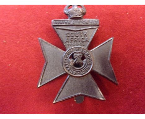 6th City of London Regiment (City of London Rifles) WWI Cap Badge (Blackened-brass), slider. K&amp;K: 1824