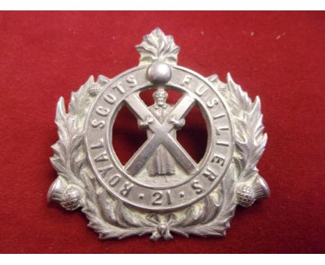 79th Foot - The Queen's Own Cameron Highlanders Pre-Territorial Glengarry Badge (White-metal), two lugs. K&amp;K: 548