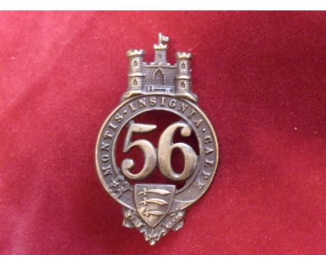56th (West Essex) Regiment of Foot (became 2nd Battalion Essex Regt) Glengarry and pre-Territorial era 1874-1881 Badge, (Bras