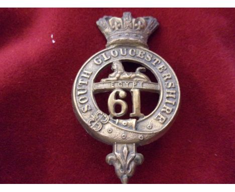 61st (South Gloucestershire) Regiment of Foot Glengarry and pre-Territorial era 1874-1881 Badge, K&amp;K: 523. (Brass) Two lu