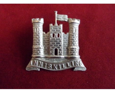 6th (Inniskilling) Dragoons Cavalry Field-Service Other Ranks Cap Badge (White-metal), two lugs. K&amp;K: 758