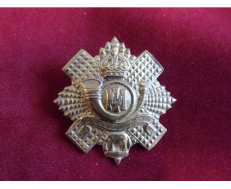 The Highland Light Infantry 5th, 7th and 8th Battalions WWI Territorial Cap Badge (Gilding-metal), two lugs, distinguished by
