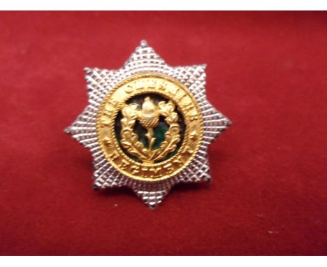 Cheshire Regiment Officers WWII Beret Badge (Gilt and enamel), two lugs. K&amp;K: 1960