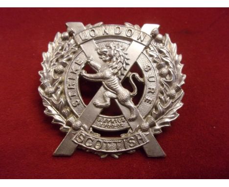 Tyneside Scottish WWII Glengarry Badge (Brass), brooch fitting, this variant sealed 19th April 1940. K&amp;K: 1137