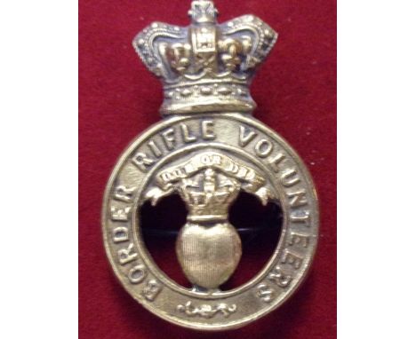 1st Border Rifles Volunteers Victorian Cap Badge (Brass), two lugs, script reads "Do or Die". A fantastic badge. K&amp;K: 155