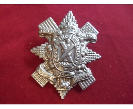 9th (Glasgow Highland) Battalion WWII Other Ranks Glengarry Cap Badge (White-metal), two lugs. K&amp;K: 2363