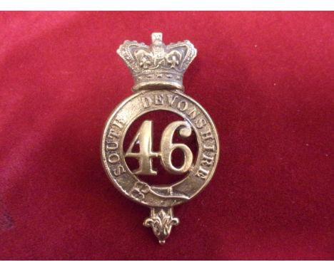 46th South Devonshire Regiment of Foot (Later became 2nd Battalion Duke of Cornwall's Light Infantry) Glengarry badge of the 