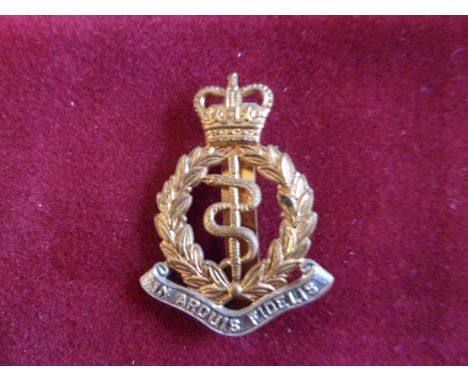 Royal Army Medical Corps EIIR Forage Cap Badge (Bi-metal), slider. K&amp;K: 2123