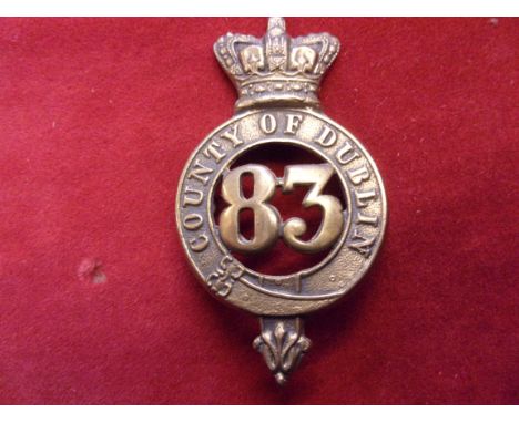 83rd&nbsp;(County of Dublin)&nbsp;Regiment of Foot Glengarry and pre-Territorial era 1874-1881 Badge, K&amp;K: 552. (Brass) T