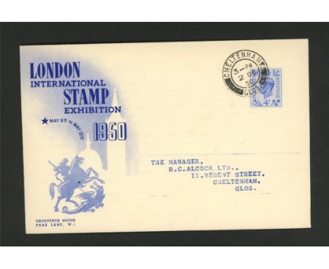 1950 4d light ultramarine illustrated FDC with Cheltenham CDS. Typed address, fine. Cat £125