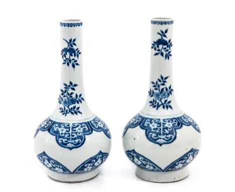 Floral decor, Kangxi mark, 30 cm. tall. 