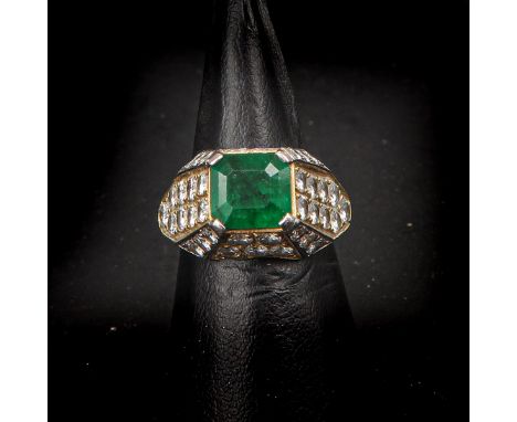Set with 40 diamonds, ring size 17.