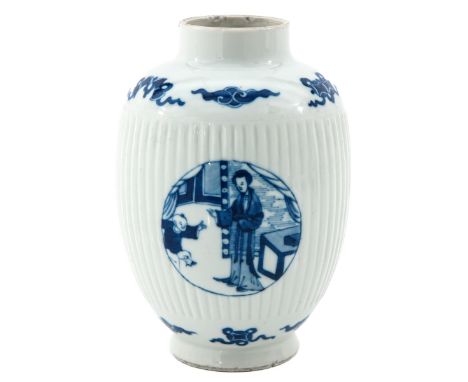 Depicting Chinese lady with boy, marked with double ring, 15 cm. tall. 