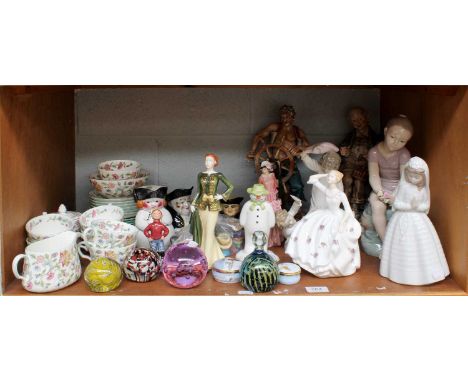 A Selection of Ceramics, including Royal Doulton Snowman enamel boxes, Royal Doulton "The Snowman" figure no: 2413 with "Jame