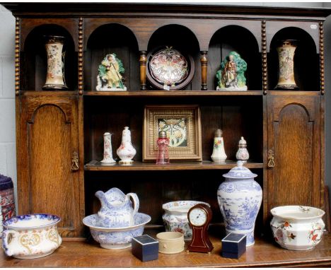A Spode Pottery Vase and Cover, signature collection "Gothic Castle", limited edition, 183/1500, together with a Victorian Da