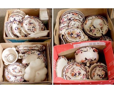 Modern Masons Pottery "Mandalay" Pattern, a quantity of dinner wares, including vegetable tureens, dinner and dessert plates,