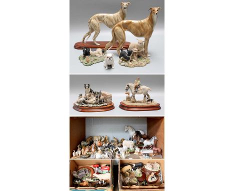 Border Fine Arts and Beswick, including 'Off to the Fair' by Anne Wall, limited edition 187/1994; 'Spilt Milk', model No. JH9