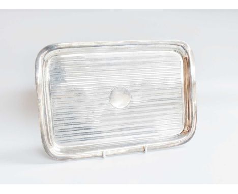 A George V Silver Dressing-Table Tray, by Colen Hewer Cheshire, Chester, 1929, oblong and with engine-turned decoration, cent