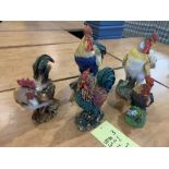 Lot de 3 coqs variés