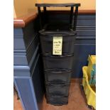 Unité rangement Plastique 5 tiroirs 13 x 15 x 50 "
