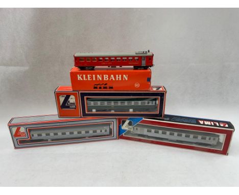 4 x LIMA SNCF carriages 309318, 309311, 309191 & Kleinbahn 392 SNCF    Condition 1    726