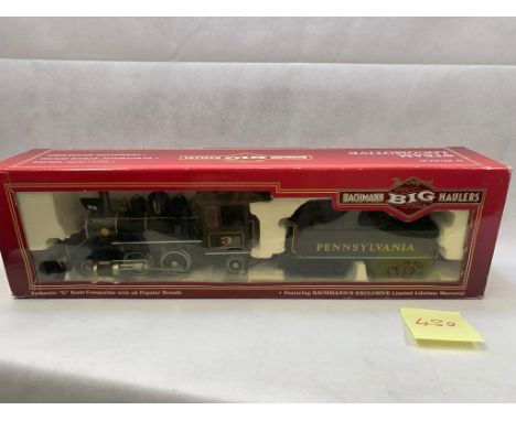 G gauge Bachmann Big Hauler engine & Tender, Pennsylvania Railroad, + sound, lights & Smoke    Condition 1    480
