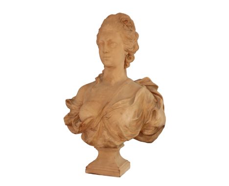 LEON ERNEST DRIVIER (1878-1851), PORTRAIT BUST OF MARIE ANTOINETTE terracotta, signed, 80cm high x 50cm wide x 30cm deep 