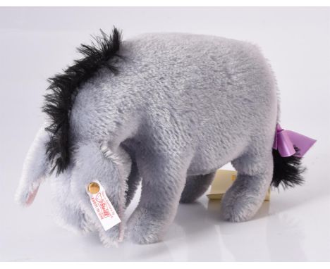 
	
		STEIFF, EEYOR, 1670, CLASSIC POOH COLLECTION, CIRCA 2001
		Limited edition of 5,000, grey mohair and black mane, button 