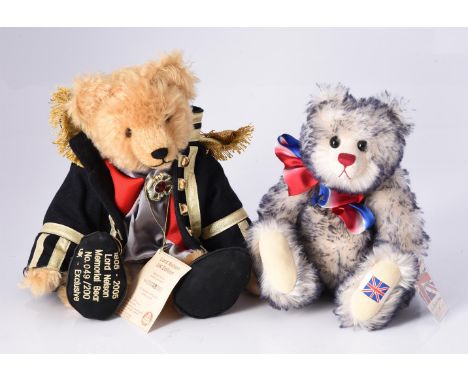 
	
		HERMANN, LORD NELSON, 49/200, CIRCA 2005
		Golden blond mohair, with navy blue dress coat with gold coloured detailing a