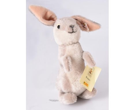 
	
		STEIFF, RABBIT, 02001, CLASSIC POOH COLLECTION, CIRCA 2000
		Limited edition of 5,000, grey mohair, button in ear, 10in.