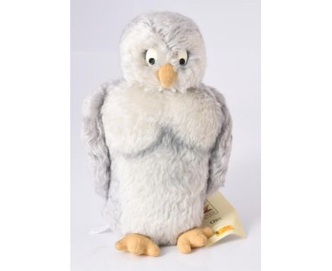 
	
		STEIFF, OWL, 02169, CLASSIC POOH COLLECTION, CIRCA 2001
		Limited edition of 5000, with grey mohair, beige suedette beak