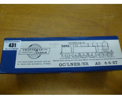 BOXED CRAFTSMAN MODELS KIT - LK.5 LNER A5 4-6-2T ENGINE