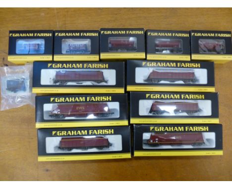 6 GRAHAM FARISH BY BACHMANN EWS COACHES, 5 GRAHAM FARISH BY BACHMANN WAGON AND ANOTHER WAGON